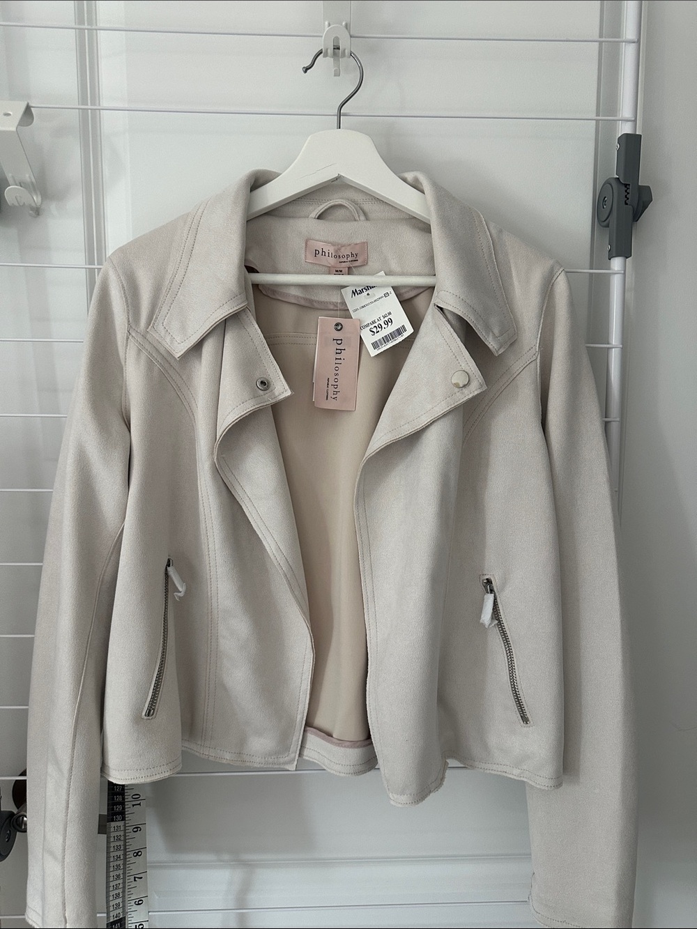 Philosophy Pale Cream Moto Jacket